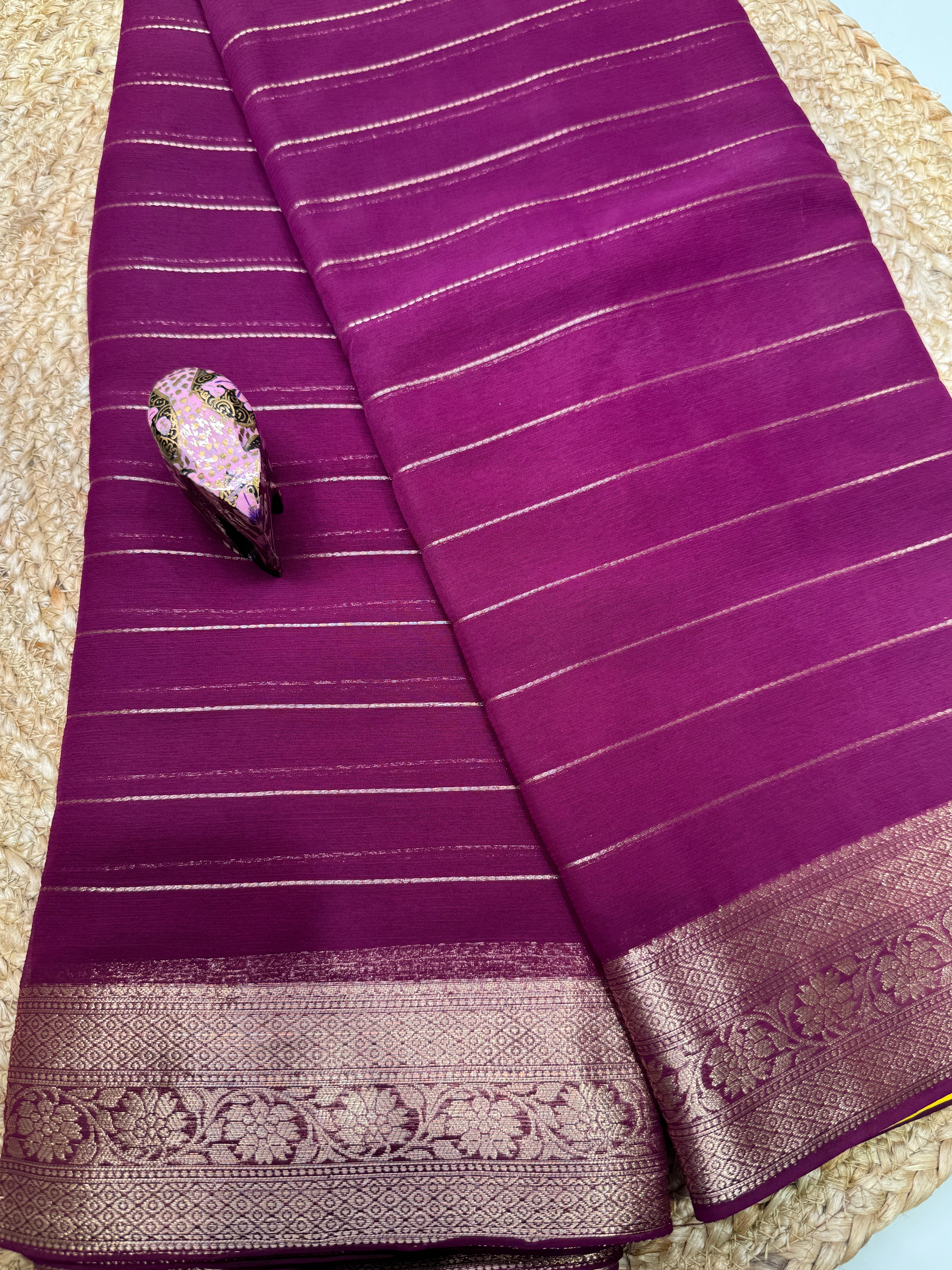 Mysore Crepe Saree | RREMC04